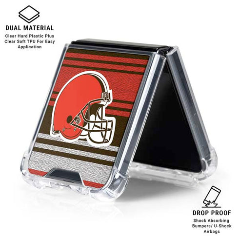 NFL Cleveland Browns Trailblazer Galaxy Z Flip6 Clear Case